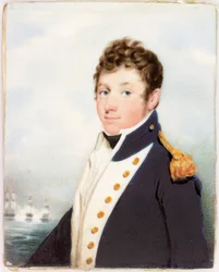 Retrato del Teniente Granville Thompson R.N. (acuarela sobre papel)